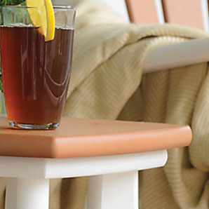 Finch poly furniture has smooth, profiled edges